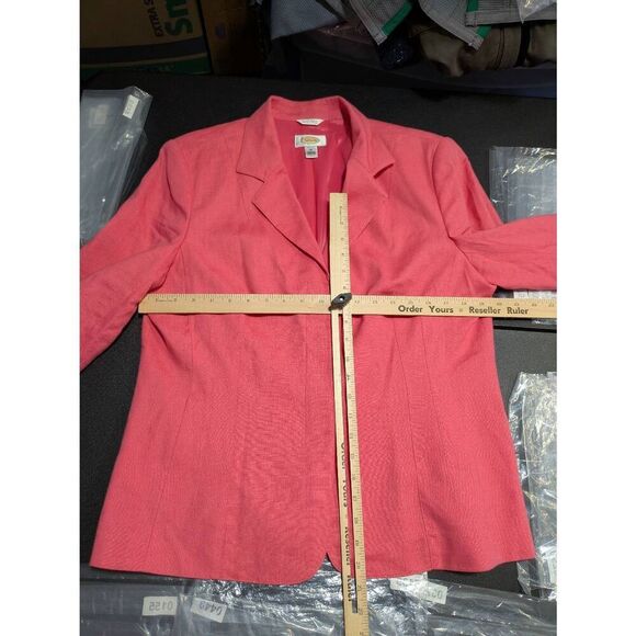 Talbots Salmon Pink Blazer Stretchy Fabric  Women's Size 14 - Picture 4 of 4